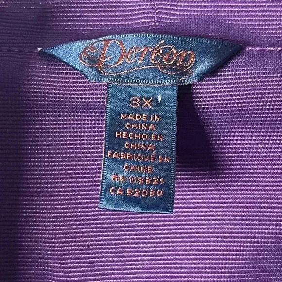 House of Dereon Sleeveless Belted Purple Dress Bubble Hem Pockets Womens Size 3X - Picture 2 of 15